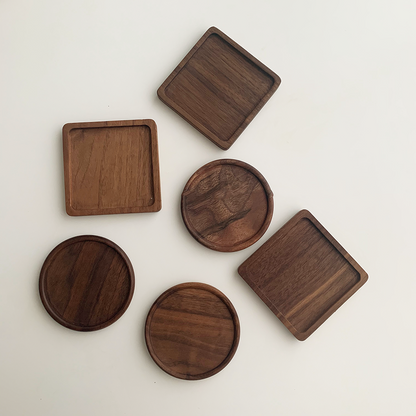 Posavasos de Madera de Nogal Japonés